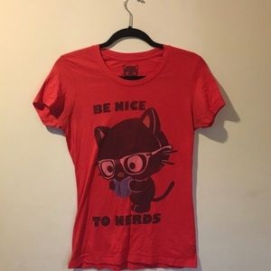 vintage Sanrio Chococat “be nice to nerds” t-shirt